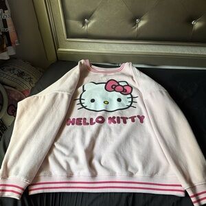 Hello Kitty Light Pink Crewneck Sweater with Pink Accents